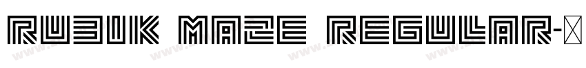 Rubik Maze Regular字体转换